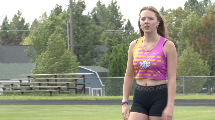 Payson Scribner warms up at the Columbia Falls Junior High track, Thursday, Aug. 13, 2026