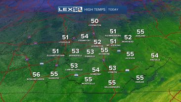 MONDAY HIGH TEMPS