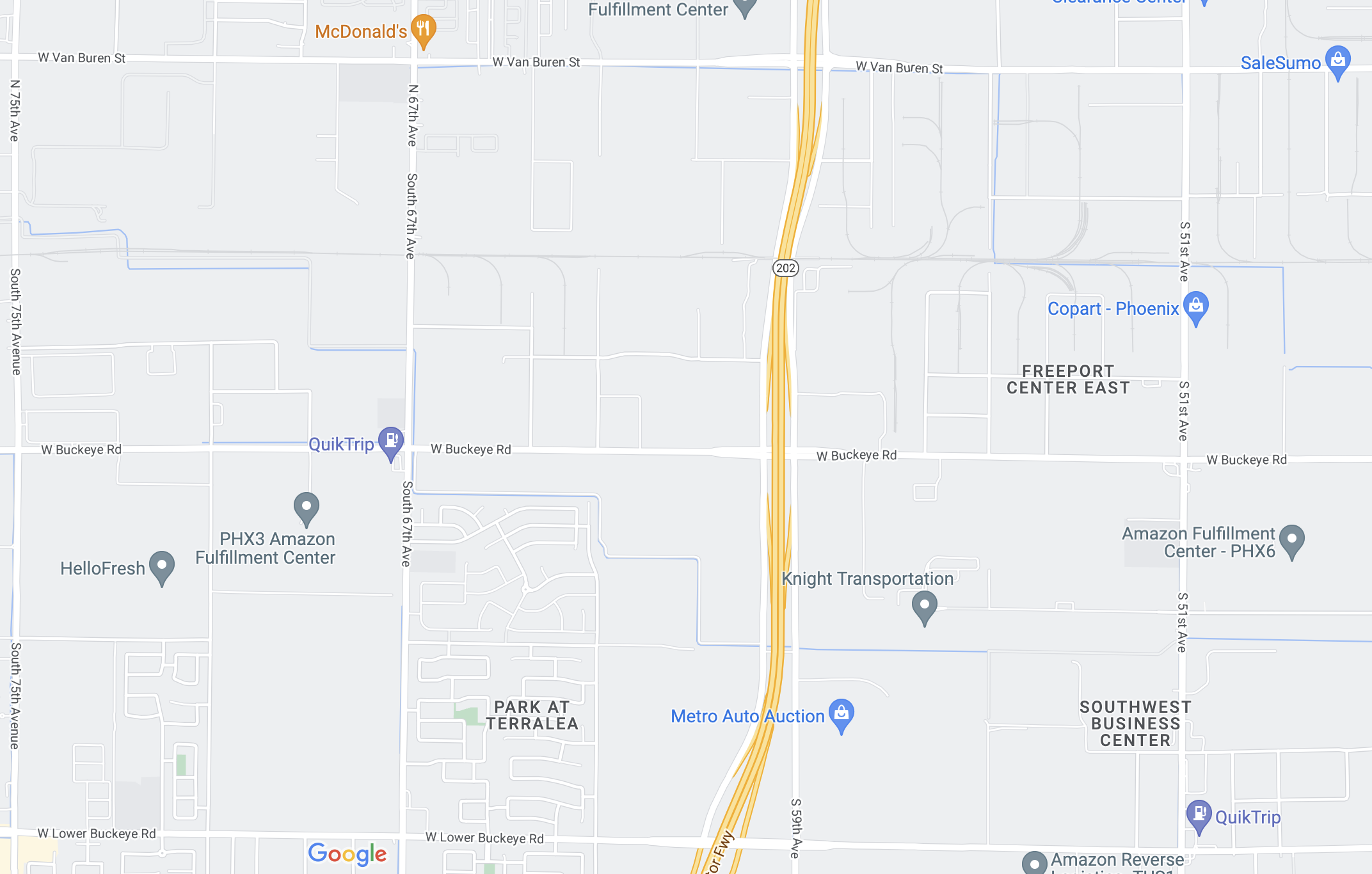 63rd Ave and Buckeye bicyclist crash.png