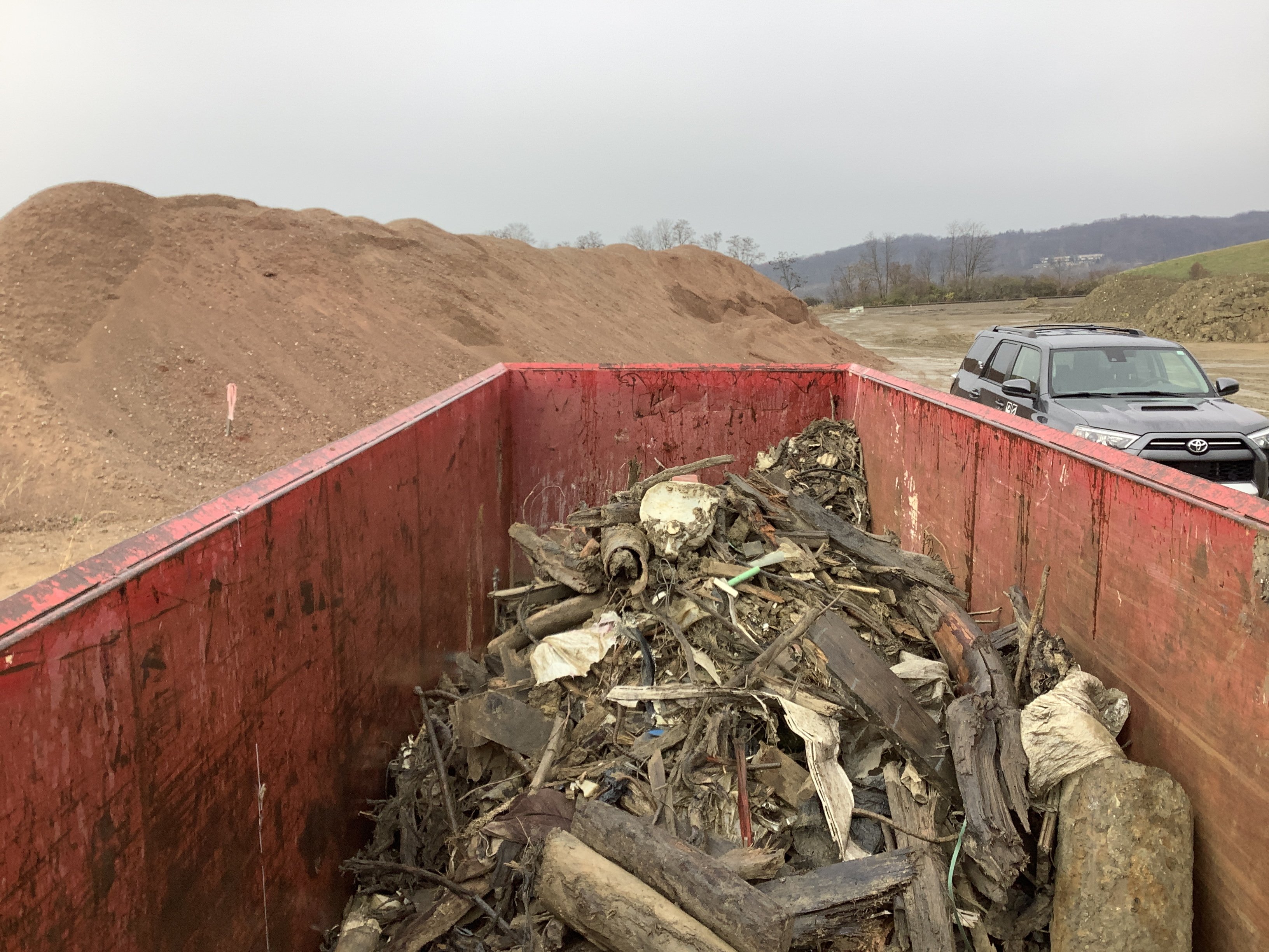 Hamilton County Health officials sent violations to Evans Landscaping owner Doug Evans for exposing construction waste to rain and snow. 