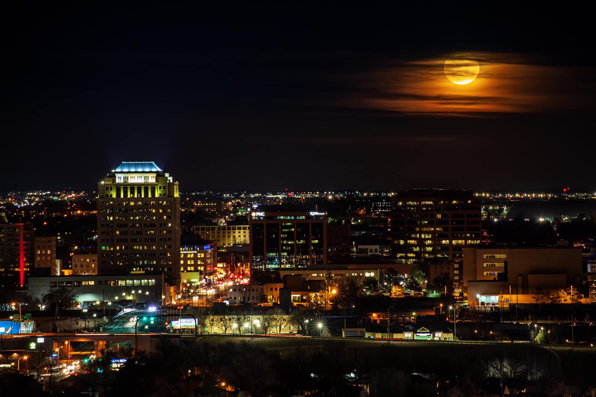 Colorado Springs moonrise Bruce Hausknecht