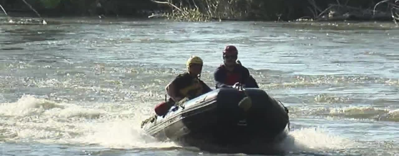 Search and Rescue team on a raft in the Kern River