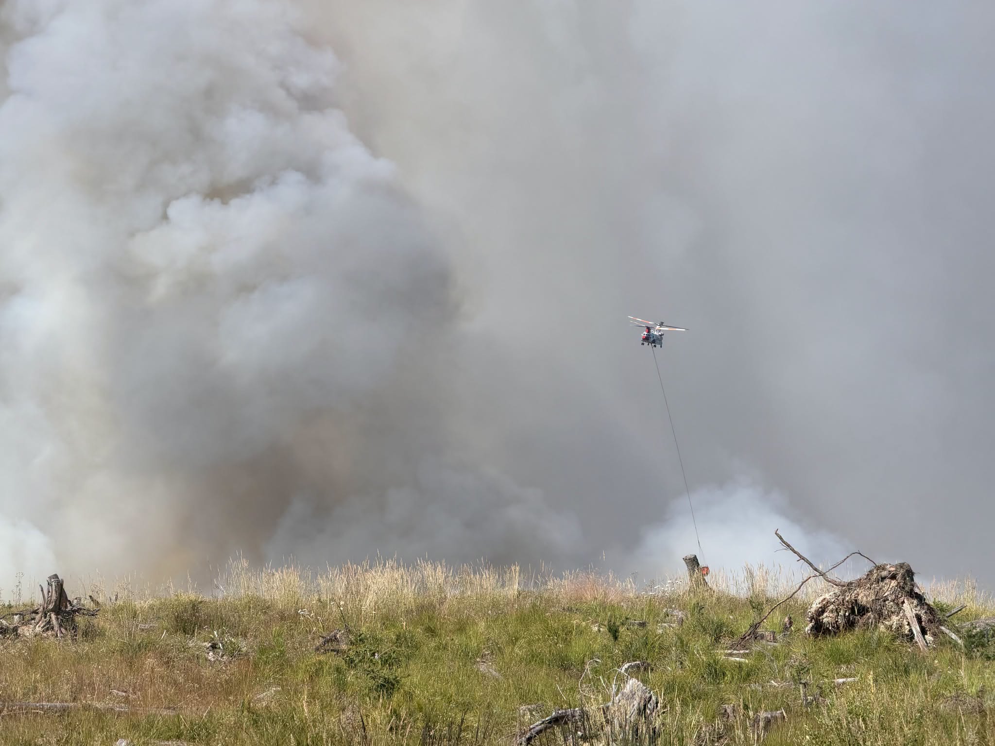 skillet fire copter drop