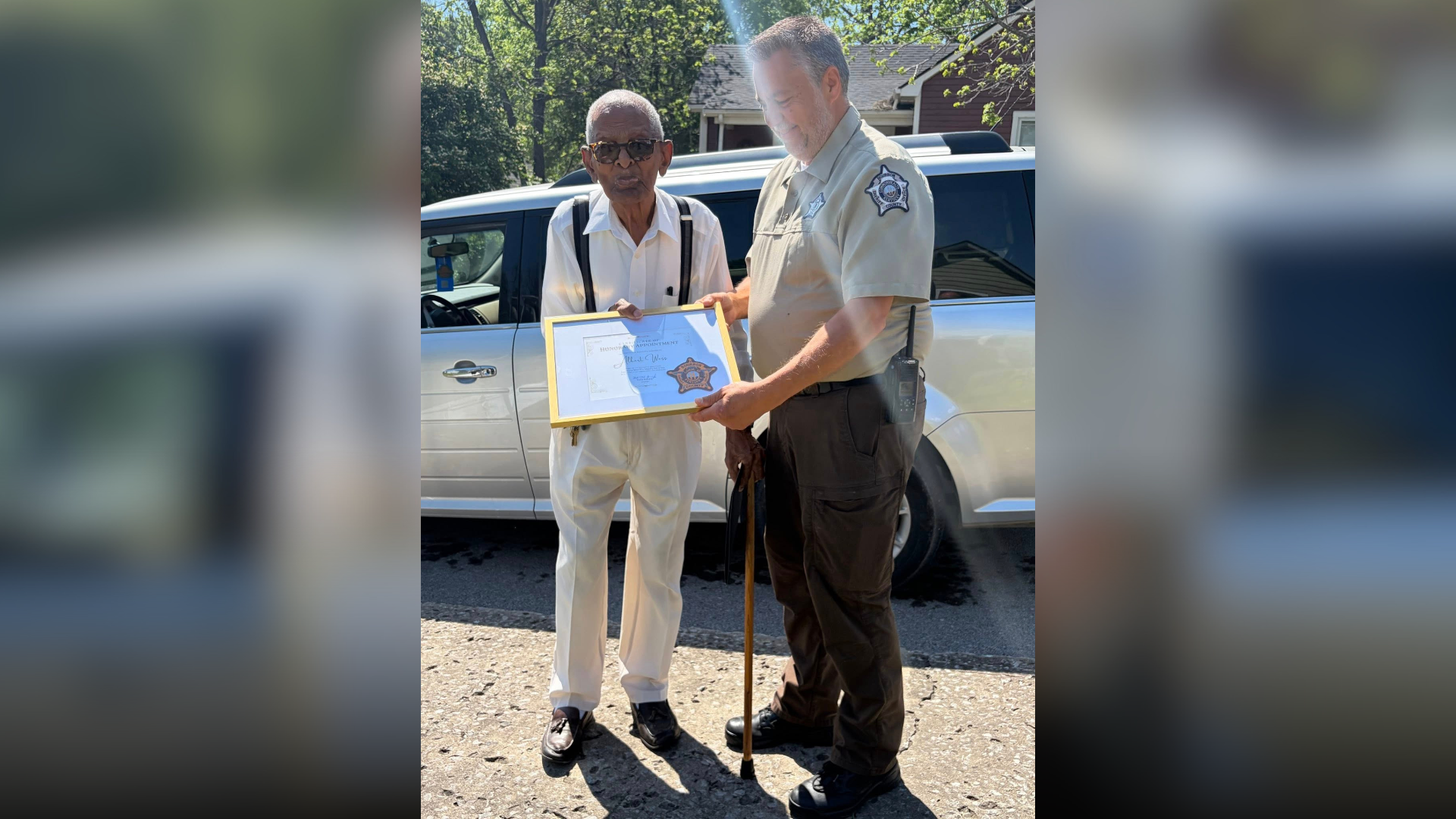 Bourbon County Sheriff's Office congratulates WWII veteran on birthday