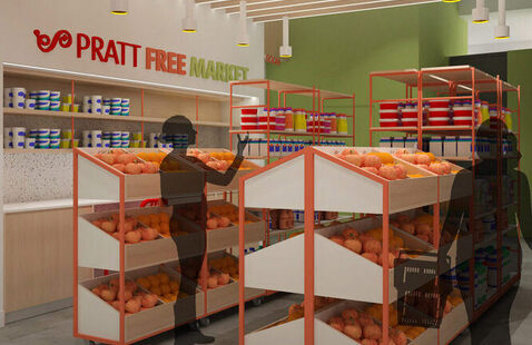 Rendering of the planned Pratt Free Market