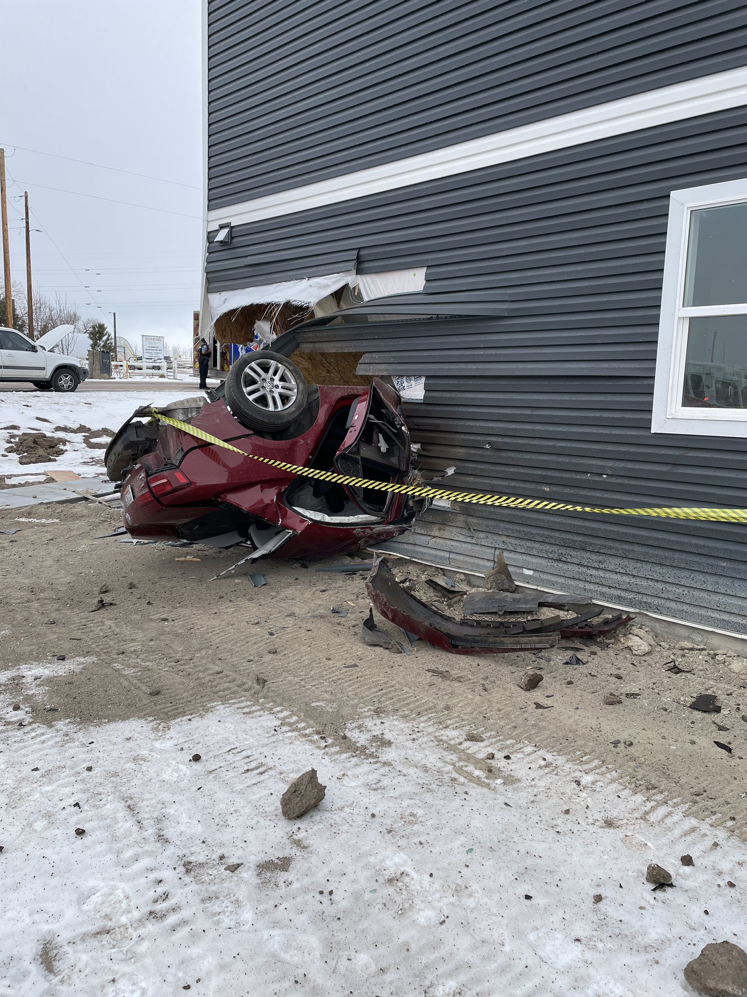 Car into Building