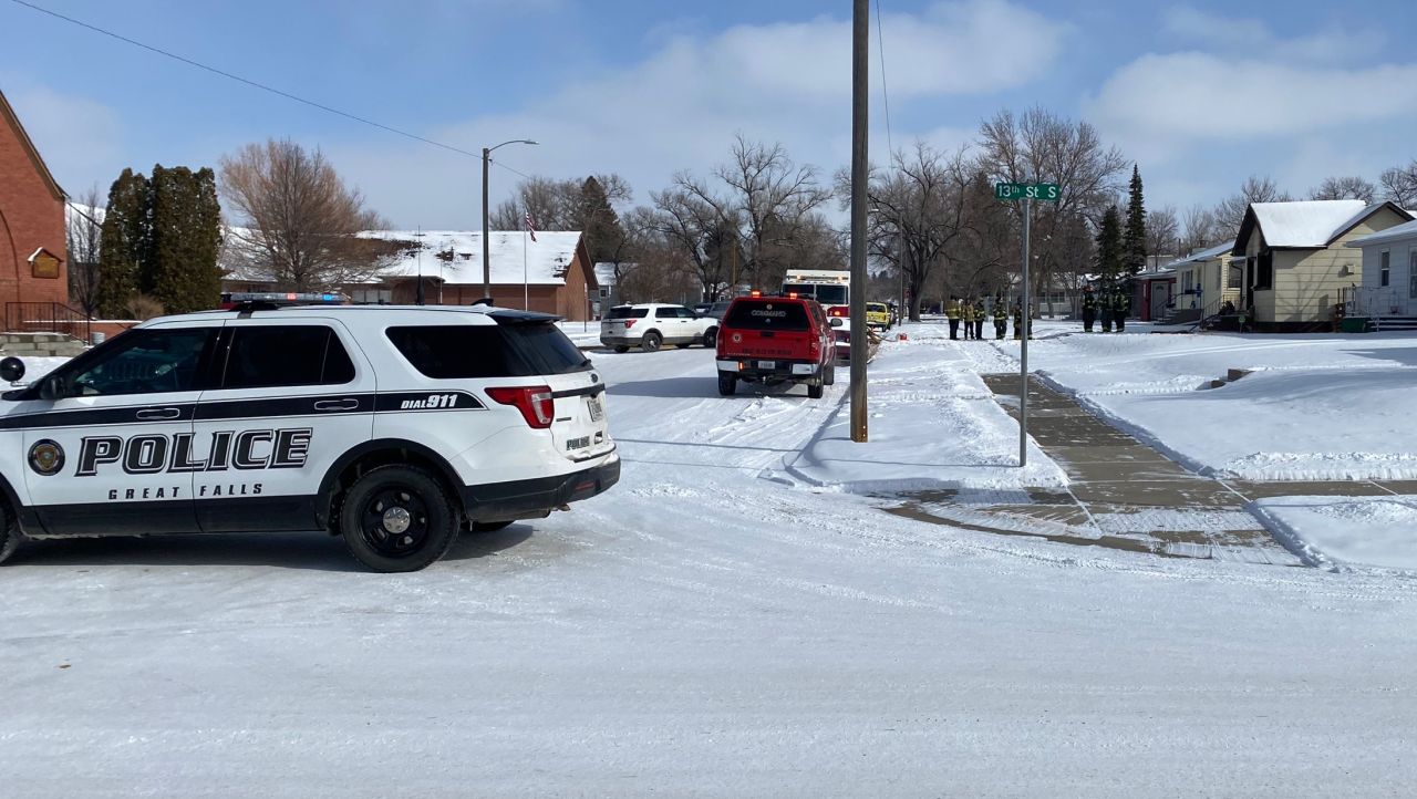 Emergency crews responded to a fire in Great Falls on Tuesday, February 22, 2022.