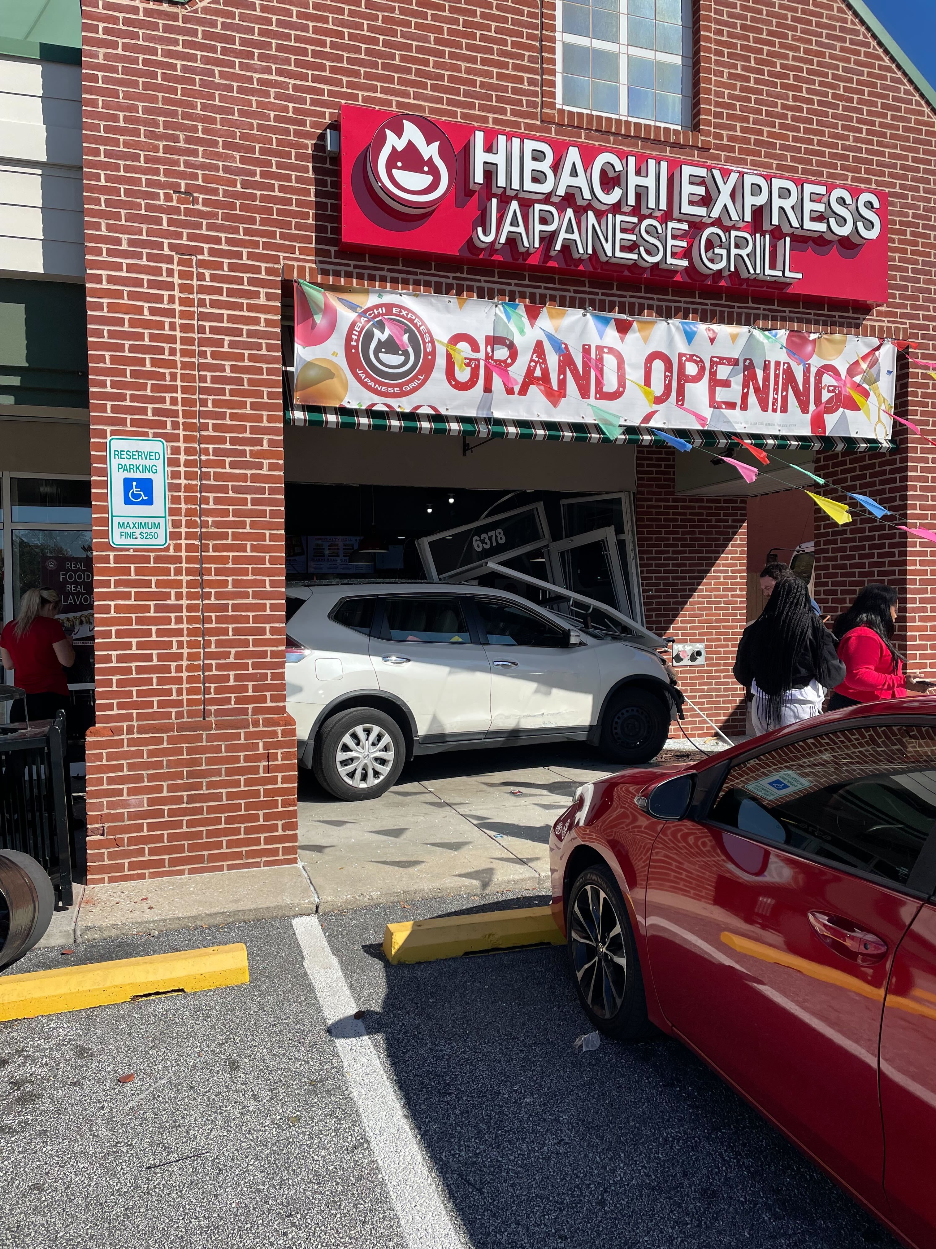 Car into Hibachi Express