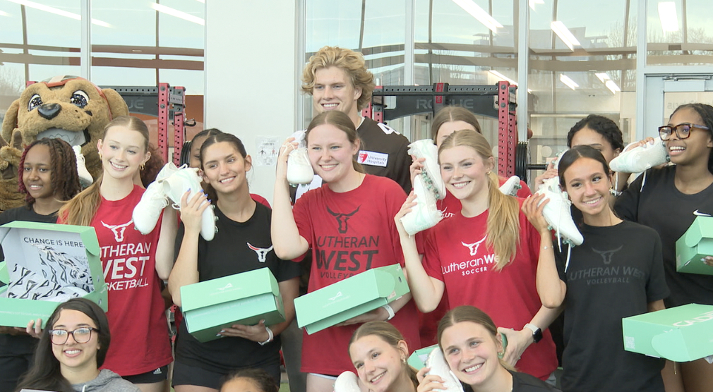 Browns UH girls flag football cleats giveway 