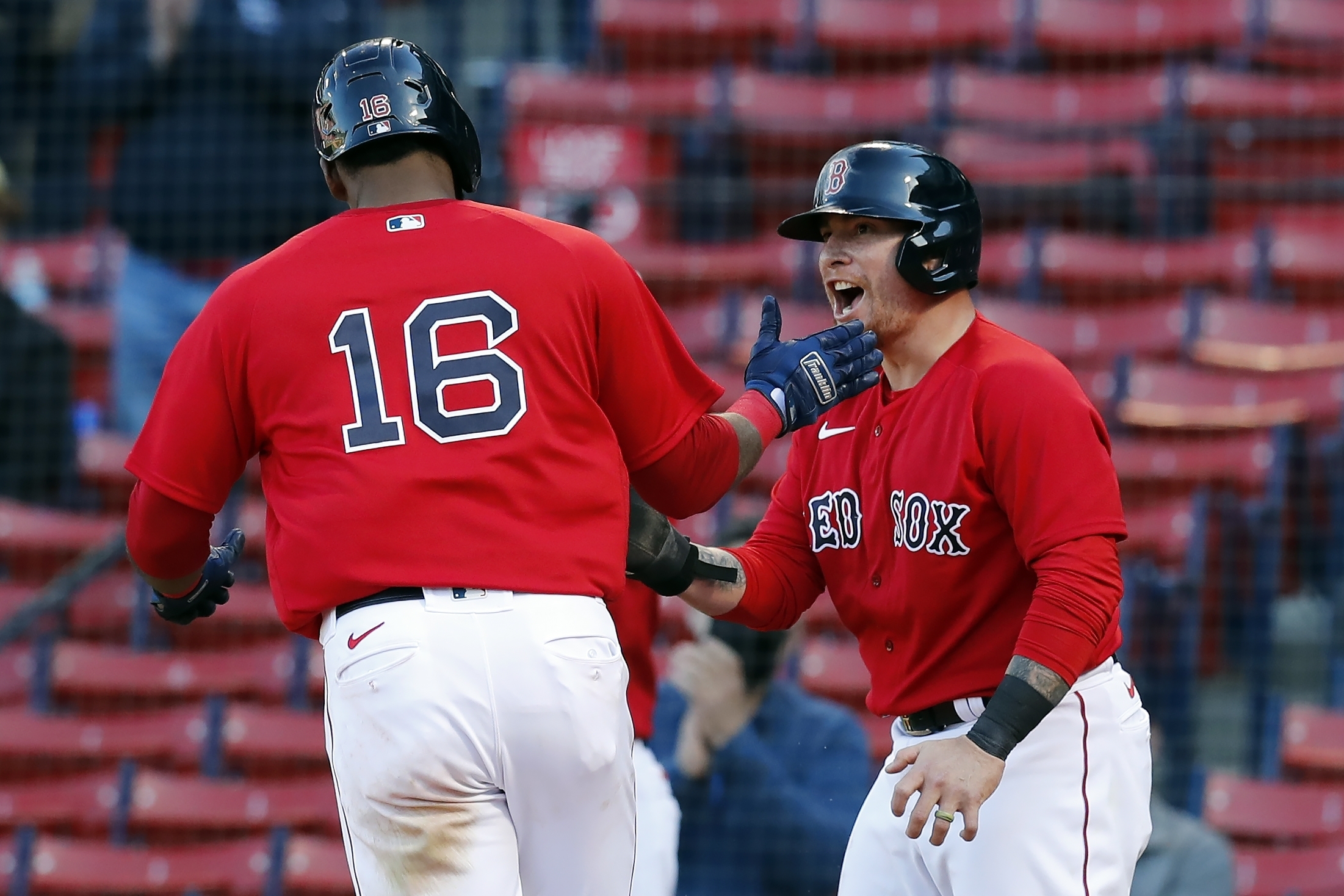 Franchy Cordero, Christian Vazquez Tigers Red Sox Baseball