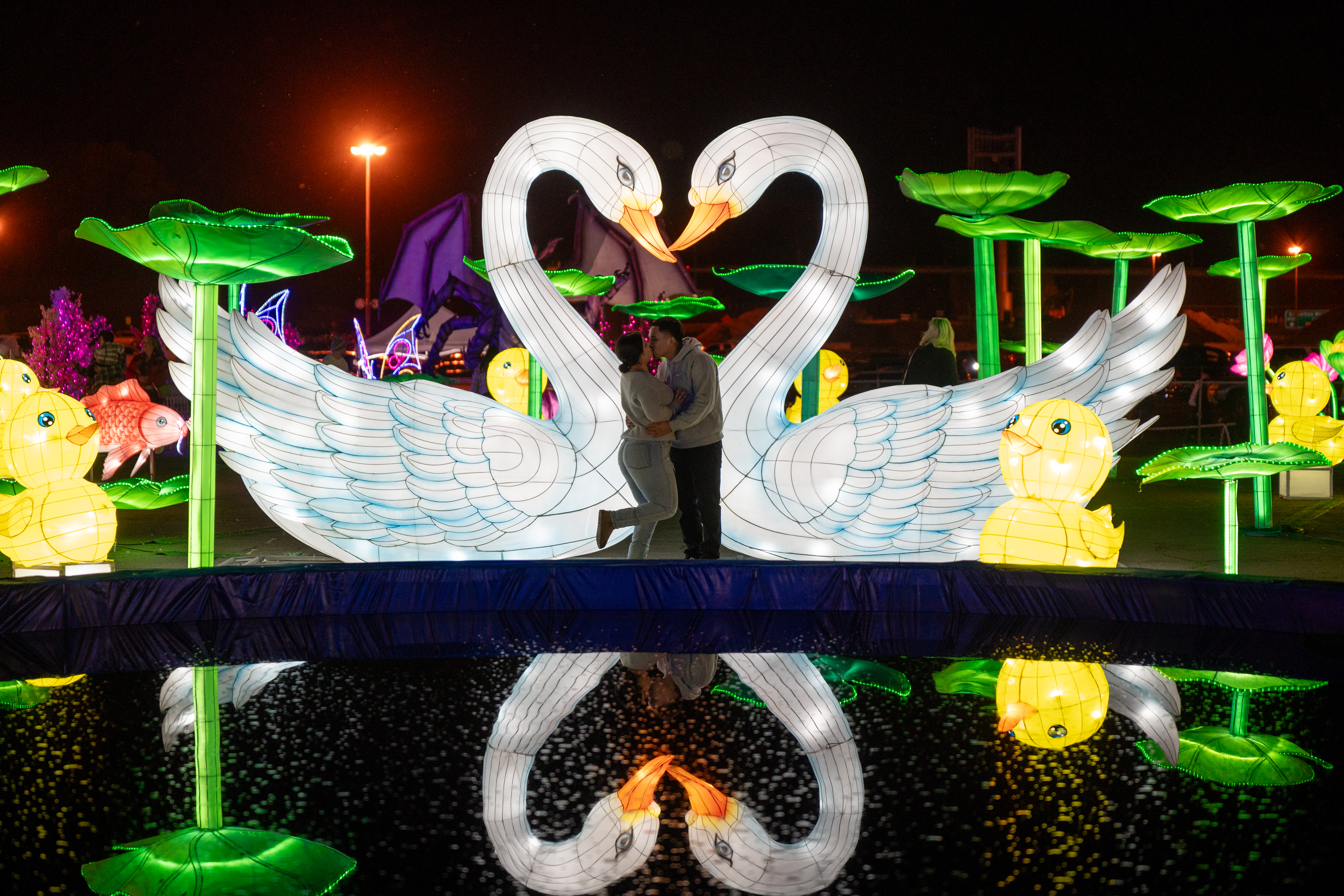 Larger-than-life creatures and plants are placed throughout the event, creating quite the background for your photos. 