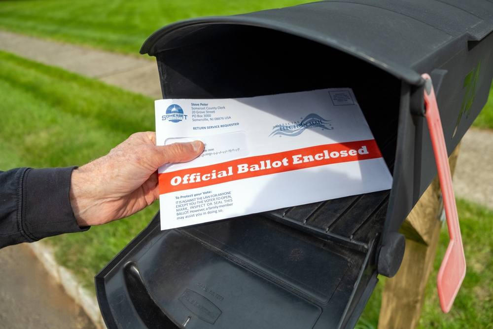 Mail-in ballot.