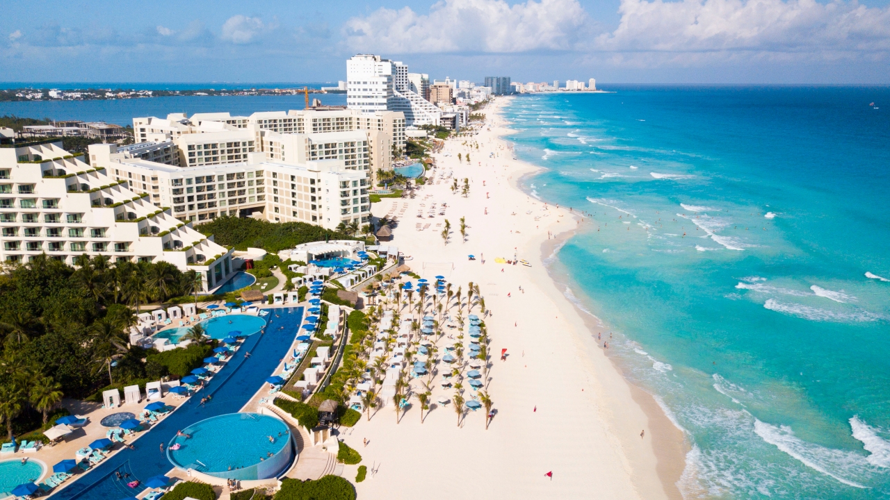 A beach in Cancun, Mexico