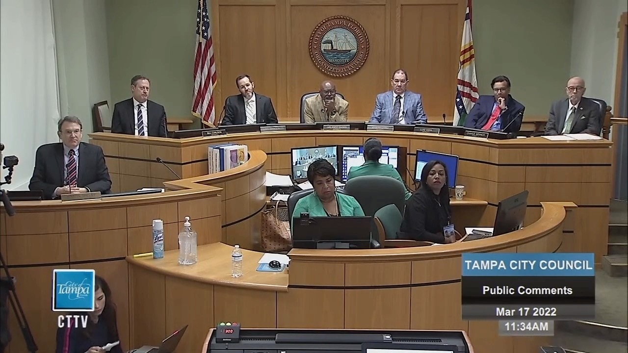 Tampa City Council meeting on 3/17/2022