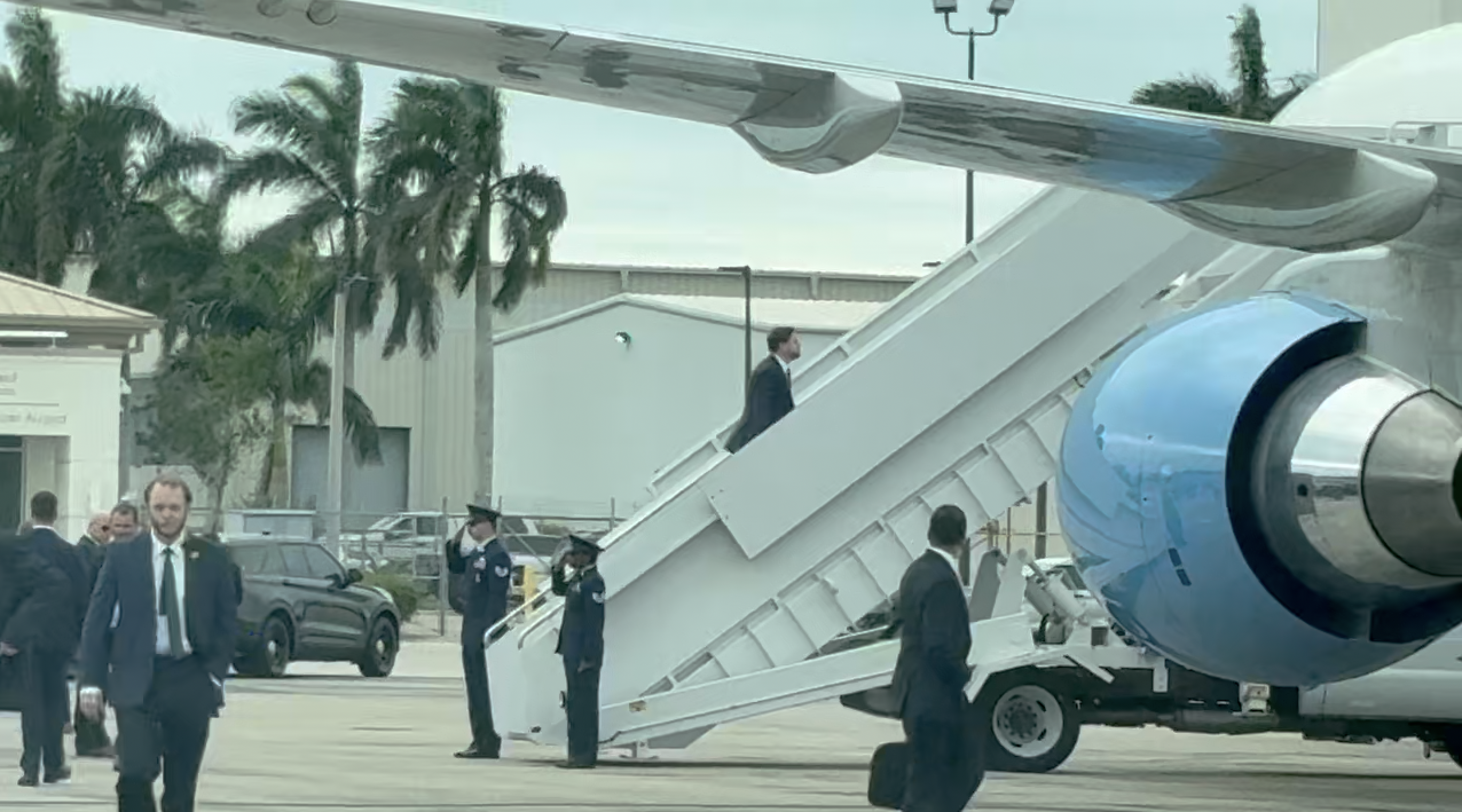 Vice President Vance boarding Air Force Two