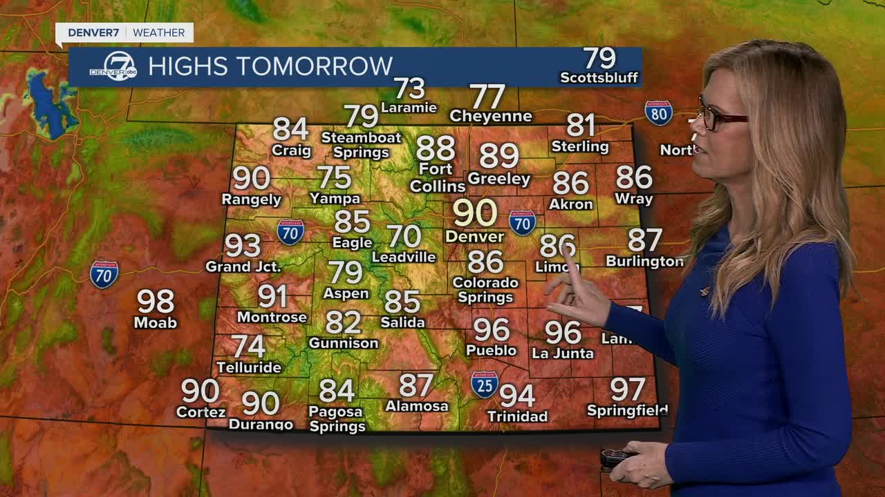 Highs on Sunday