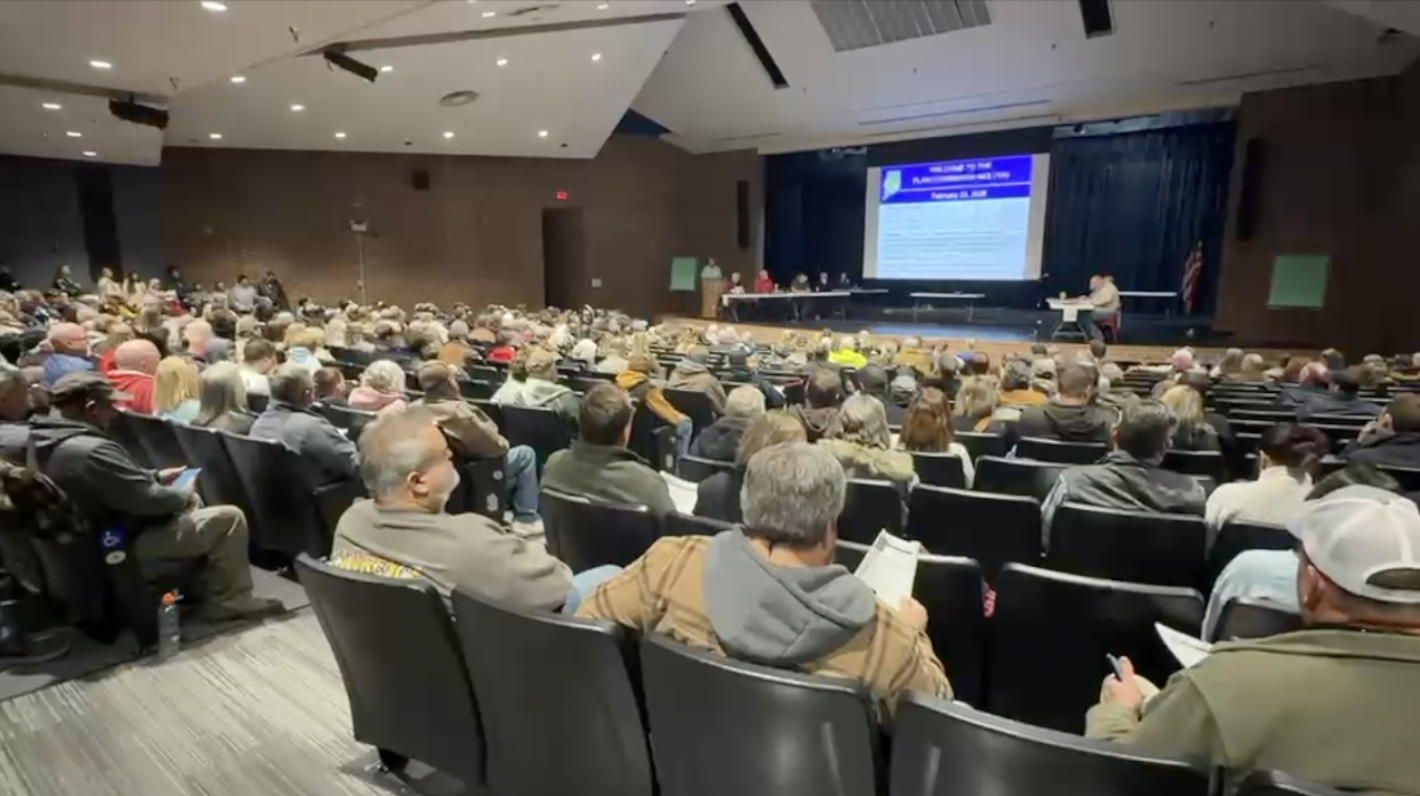 Hundreds pack South Dearborn High's auditorium at Dearborn Planning Commission meeting