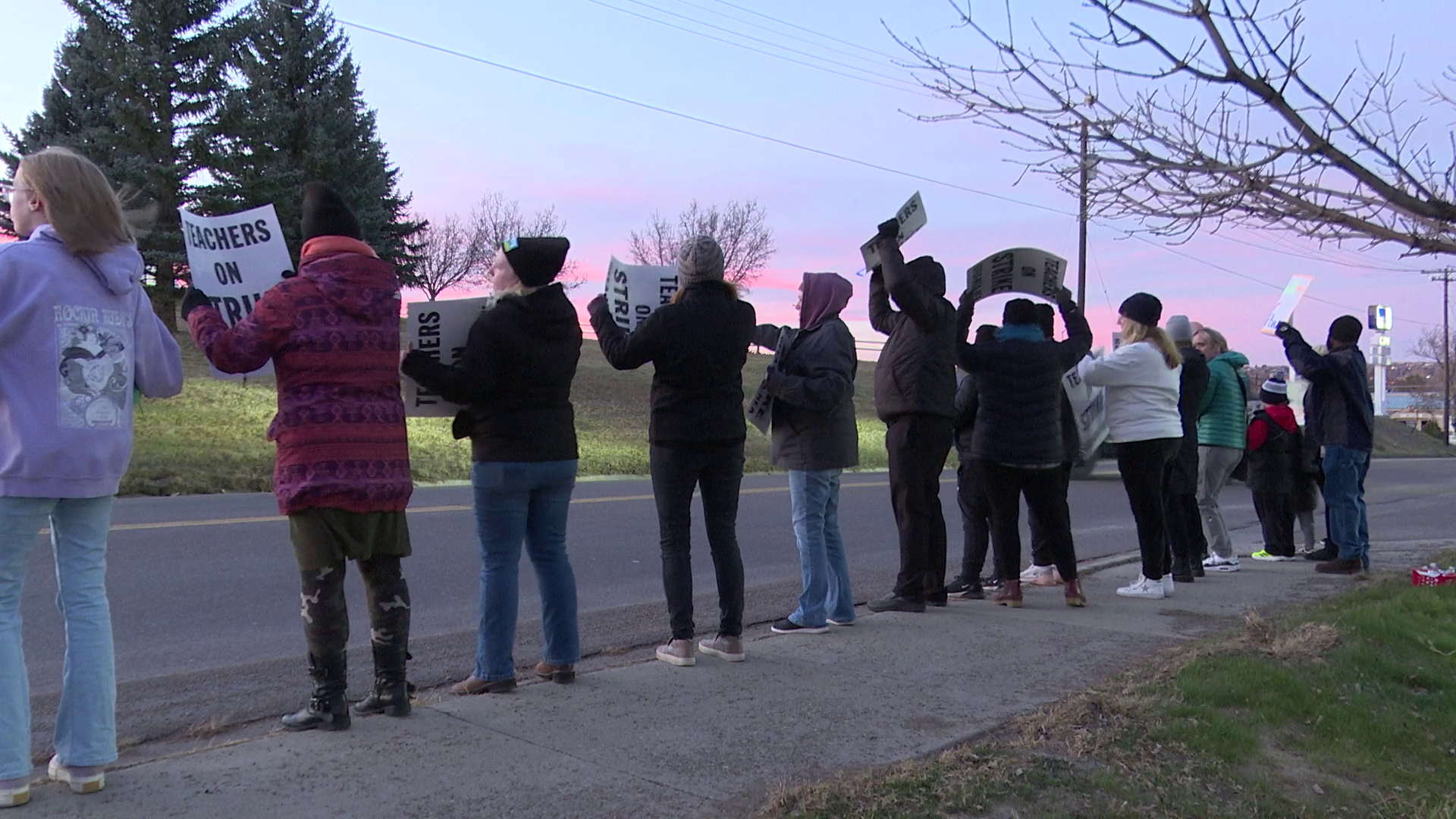 GFPS office staff picket for higher wages