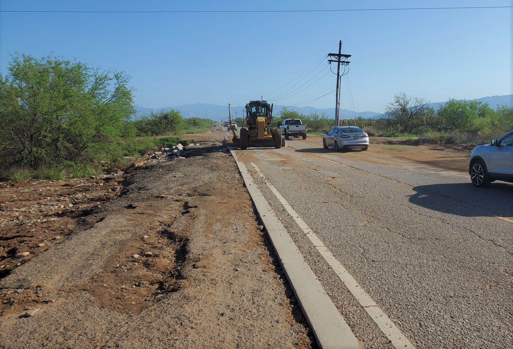 Road crews clean up following heavy monsoon storms