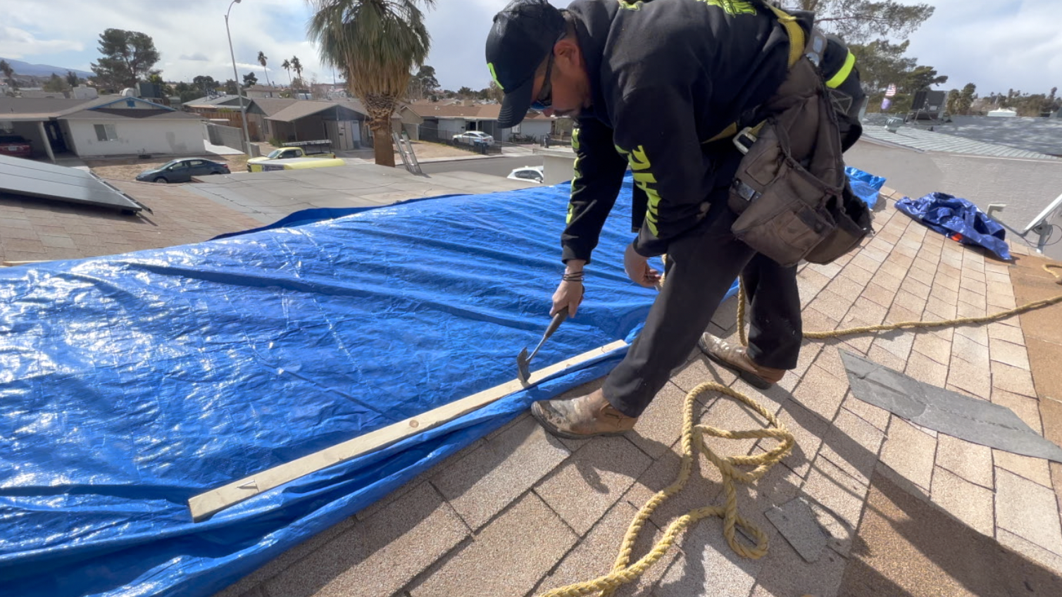 Heavy wind, rain causes damage to properties across Las Vegas 