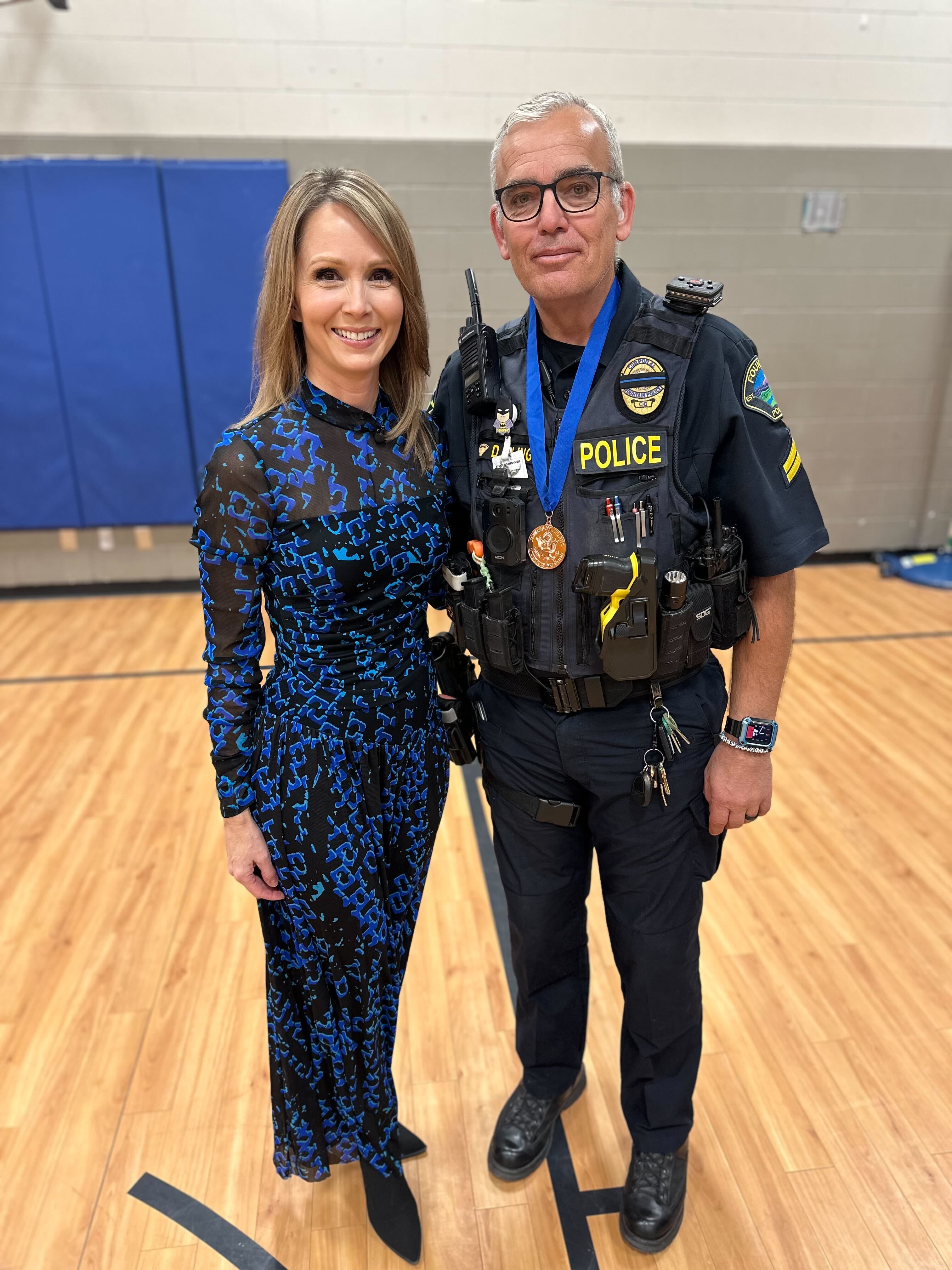 Dianne Derby and Officer Don Klinge