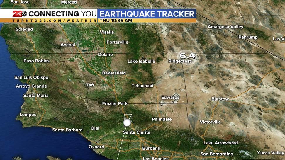 July 4 Earthquake Map