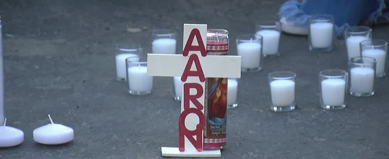 Candlelight vigil for Aaron Floyd Franklin Jr