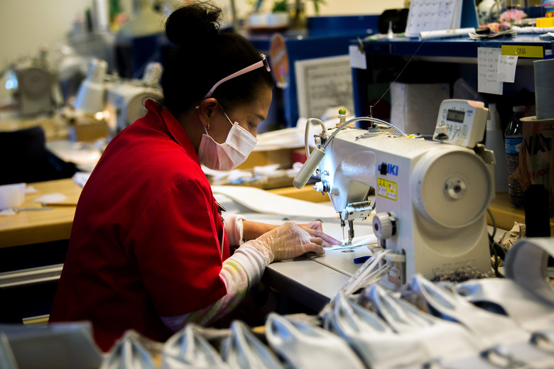 Air Force Academy tailors making face masks for Cadets