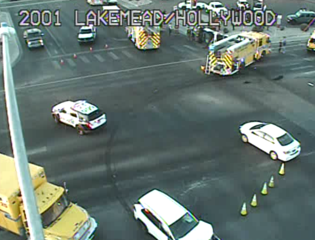 Lake Mead Boulevard at Hollywood Boulevard closed following crash, RTC says