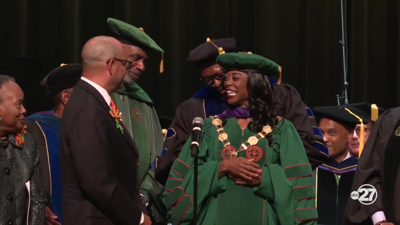 Florida A&M University officially installs Marva Johnson as its 13th president in a historic ceremony