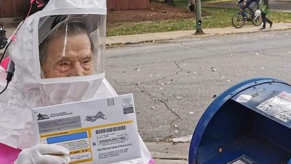 The COVID-19 pandemic couldn't stop a 102-year-old woman from voting in the 2020 election