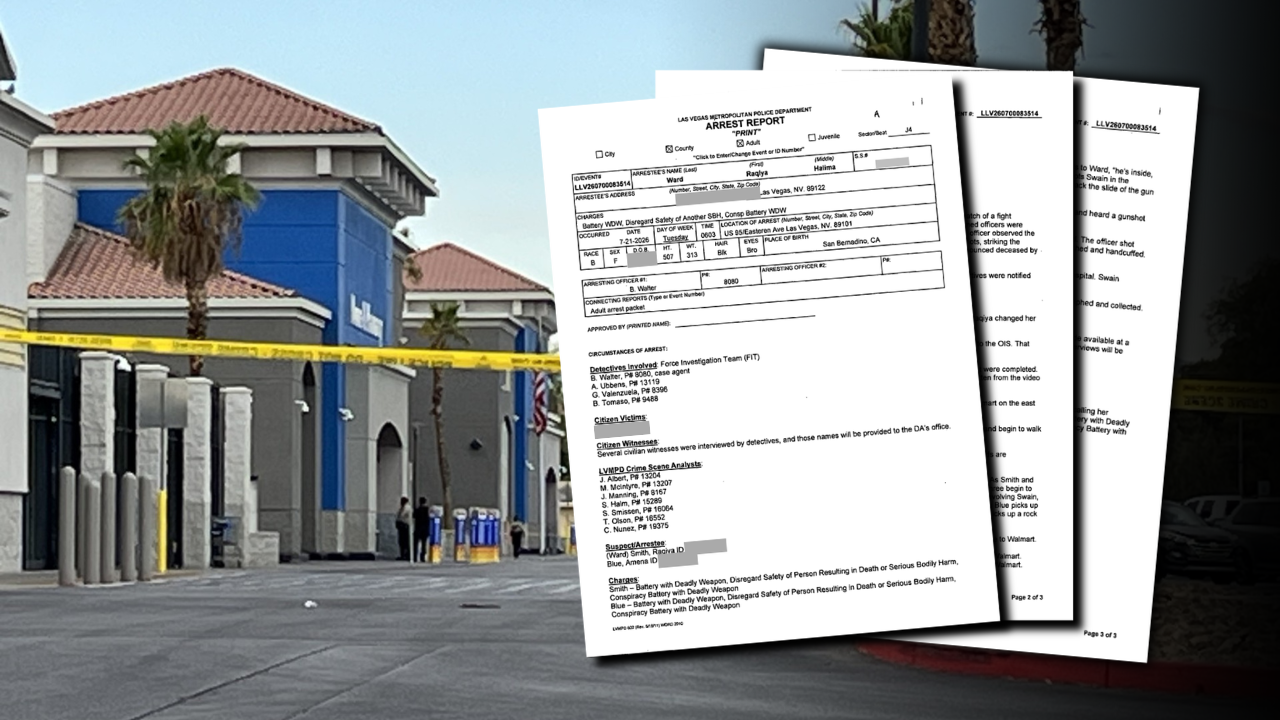 Arrest report details fight that led to fatal shooting by officer outside Las Vegas Walmart