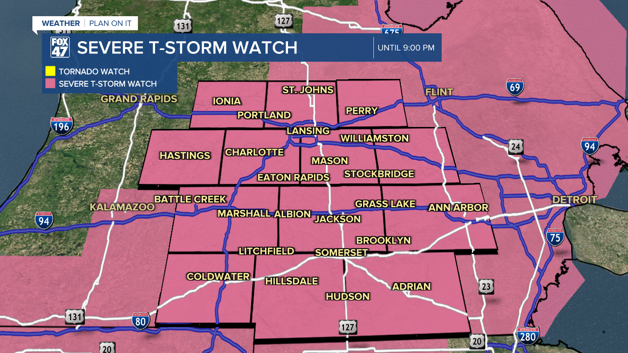 Severe Thunderstorm Watch in effect through 9 PM Friday evening
