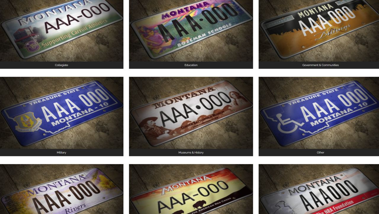 Montana license plates