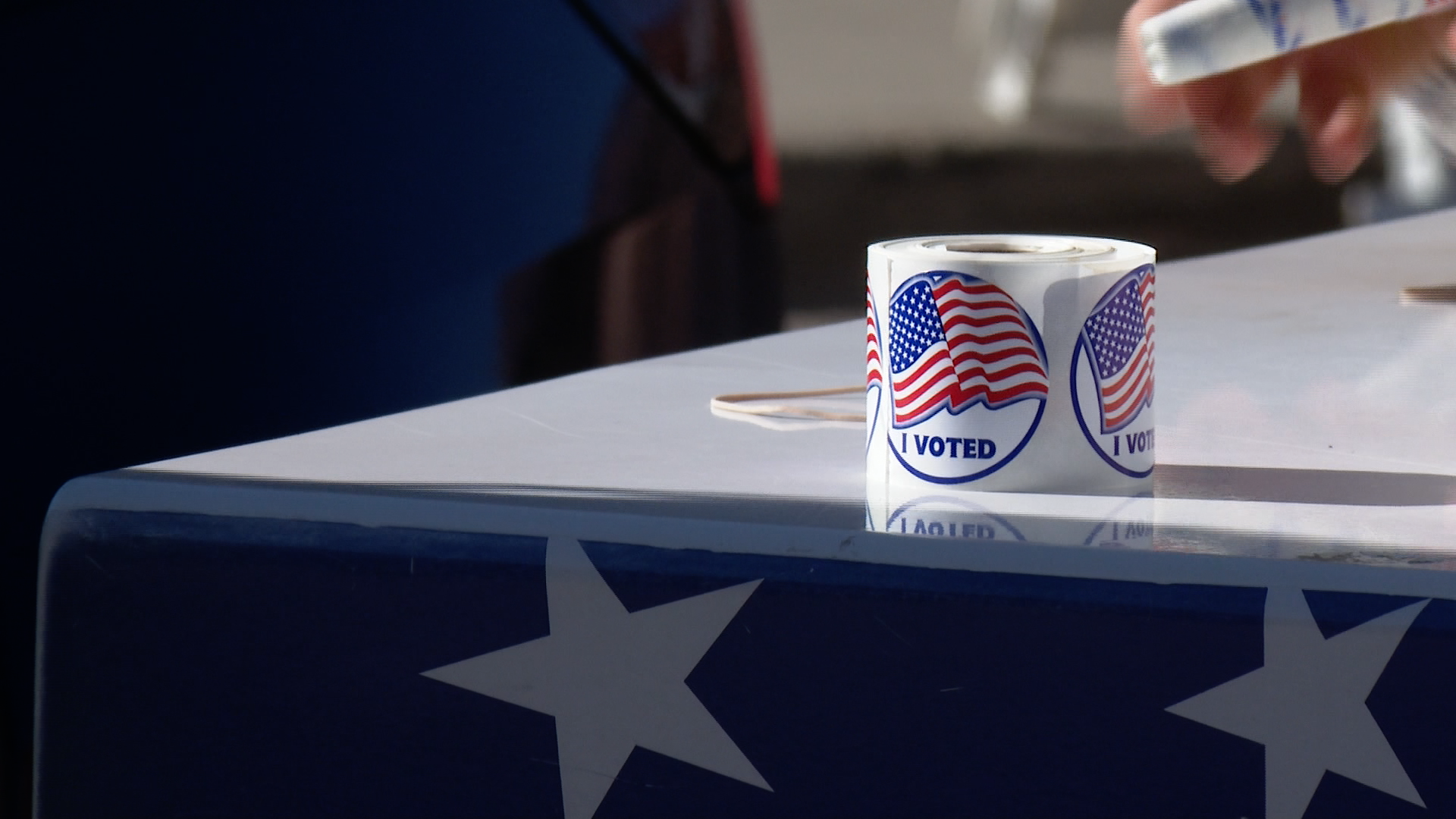 Voters get their "I voted" sticker at the El Paso County Clerk and Recorder's Office if they want one.