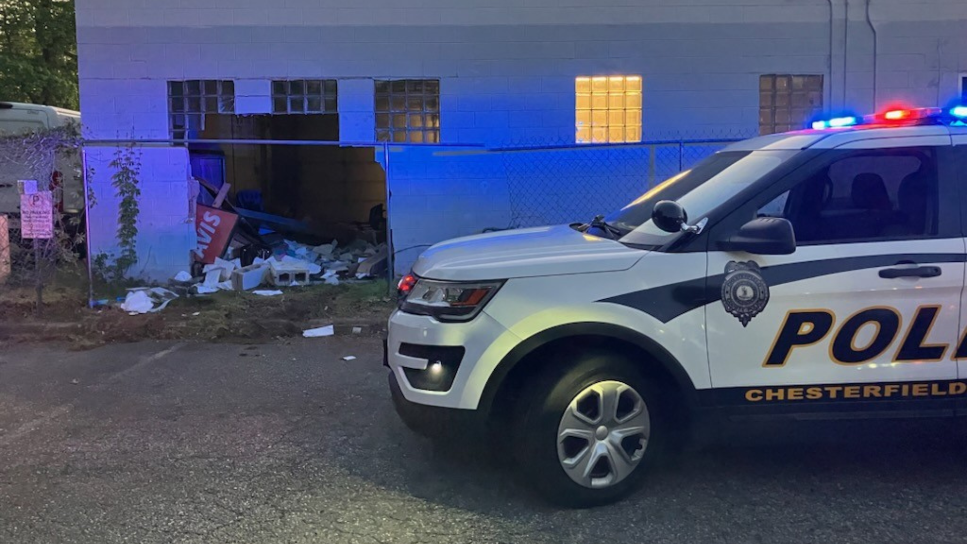 Chesterfield Car Into Building