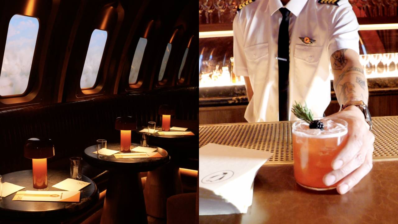  ‘Carry On,’ the 70s airplane-inspired cocktail bar in Phoenix, Arizona. 