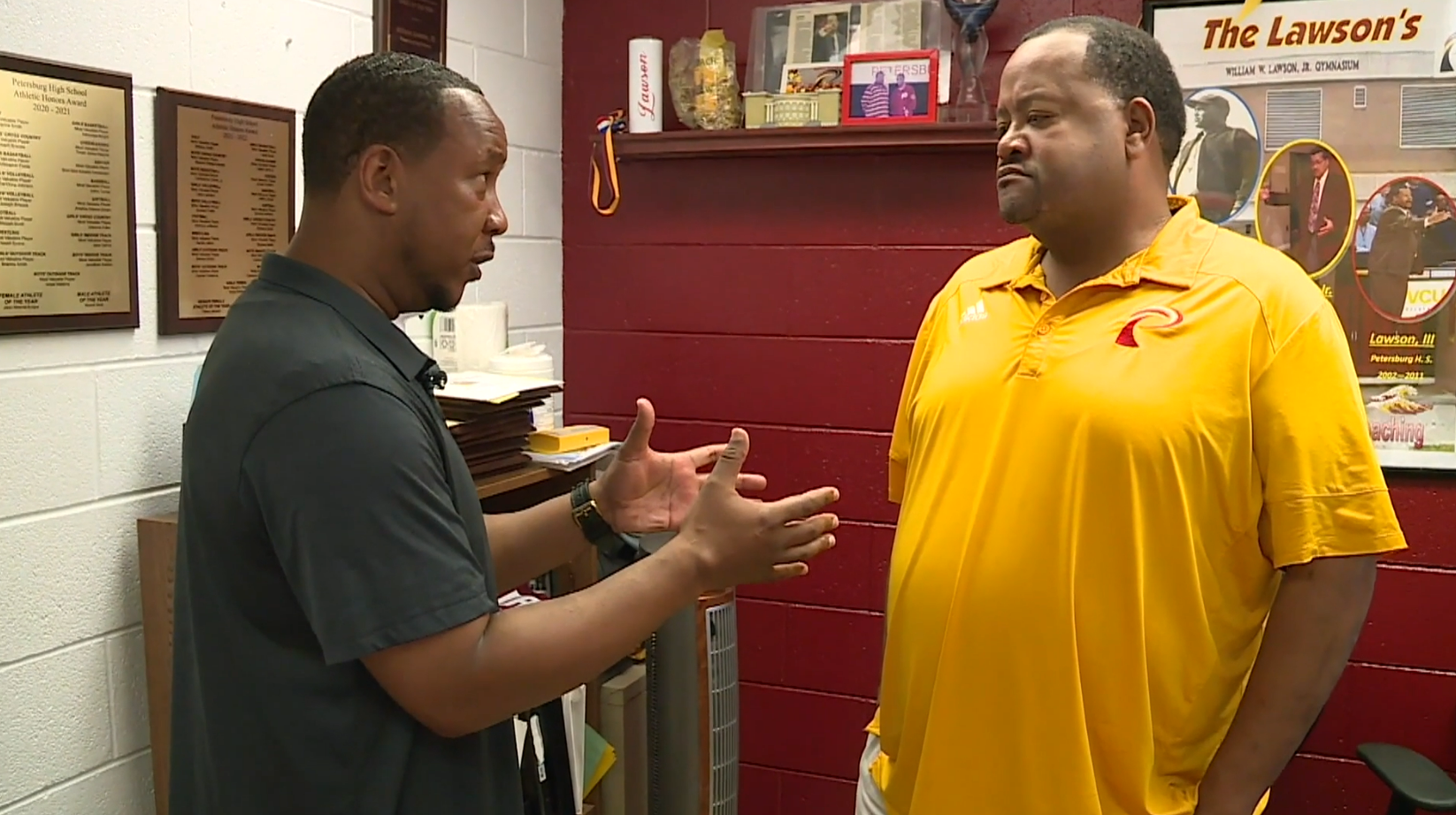 Surprising a Petersburg athletic director who is helping students continue their education