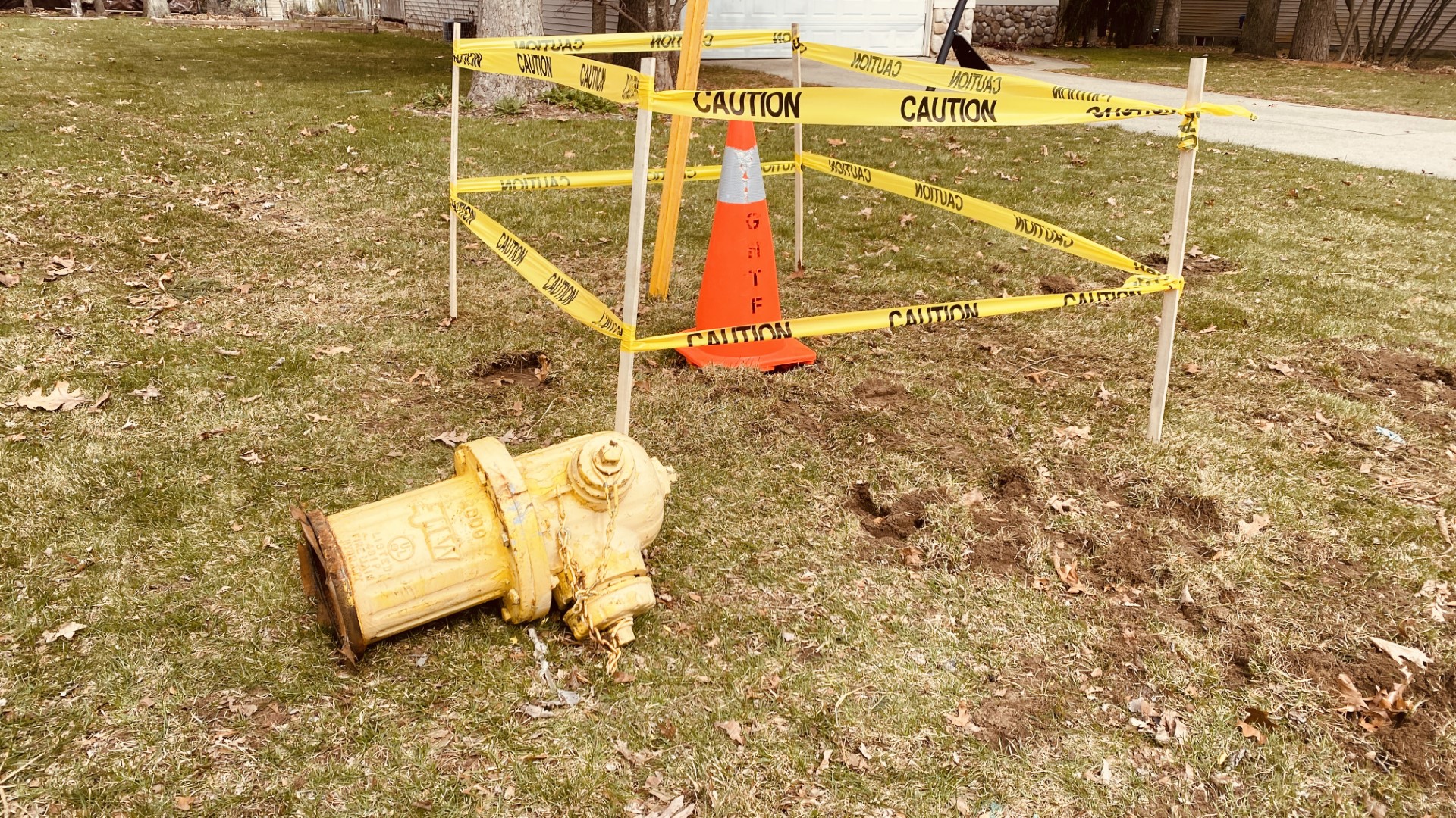 erratic driver hits multiple homes in Grand Haven Township