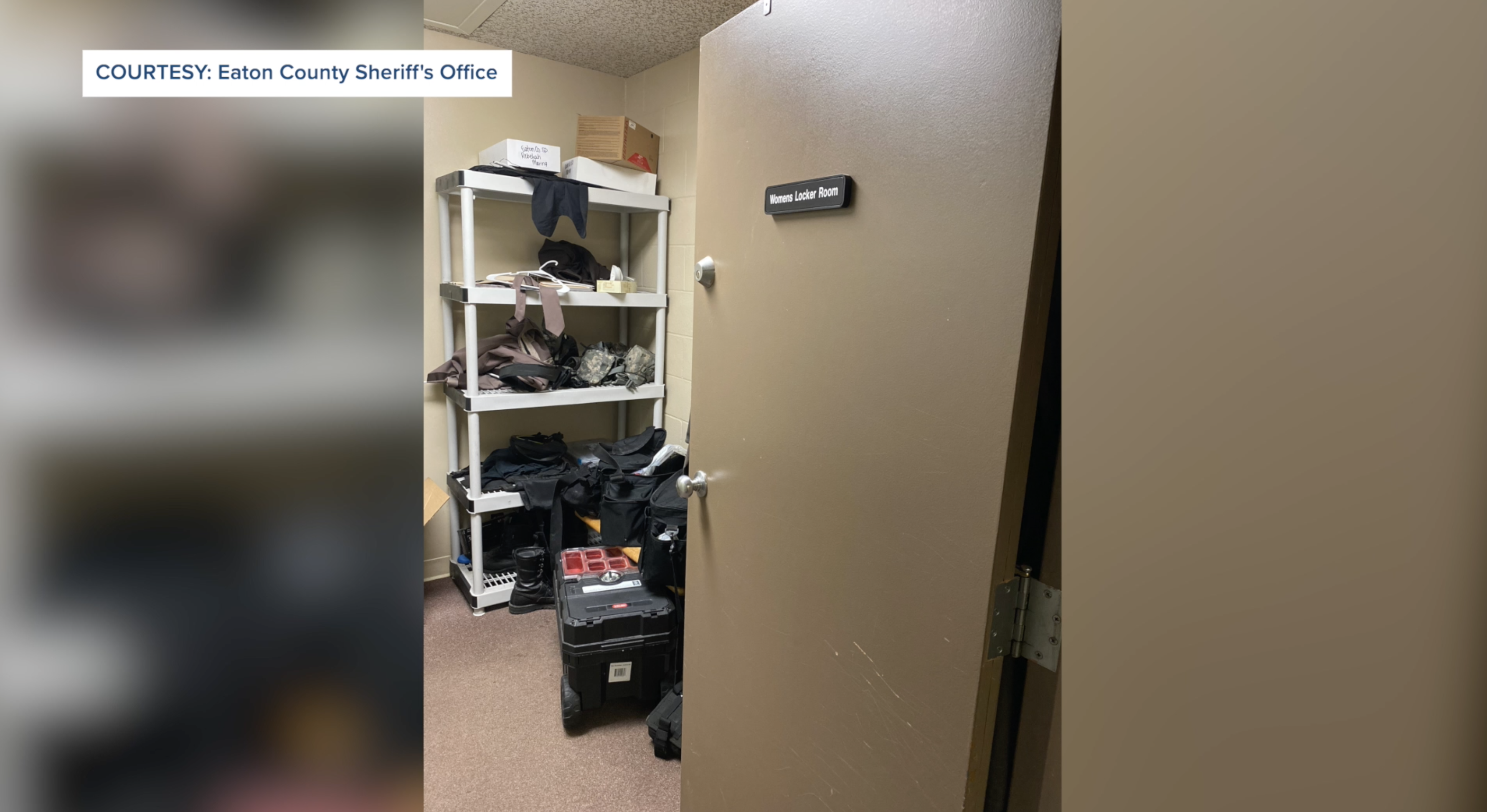 Delta Township Sheriffs substation women's locker room