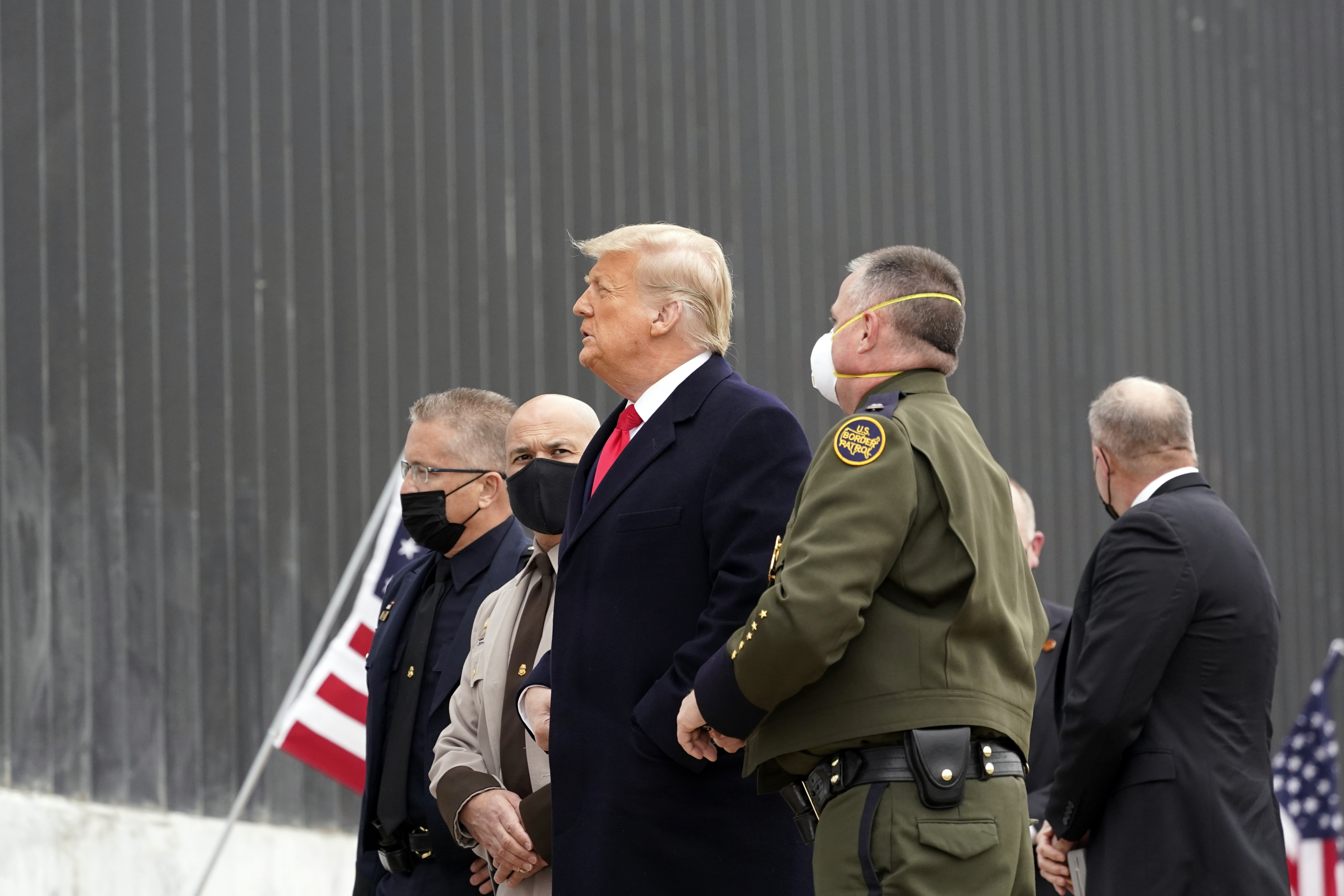 Donald Trump at border wall