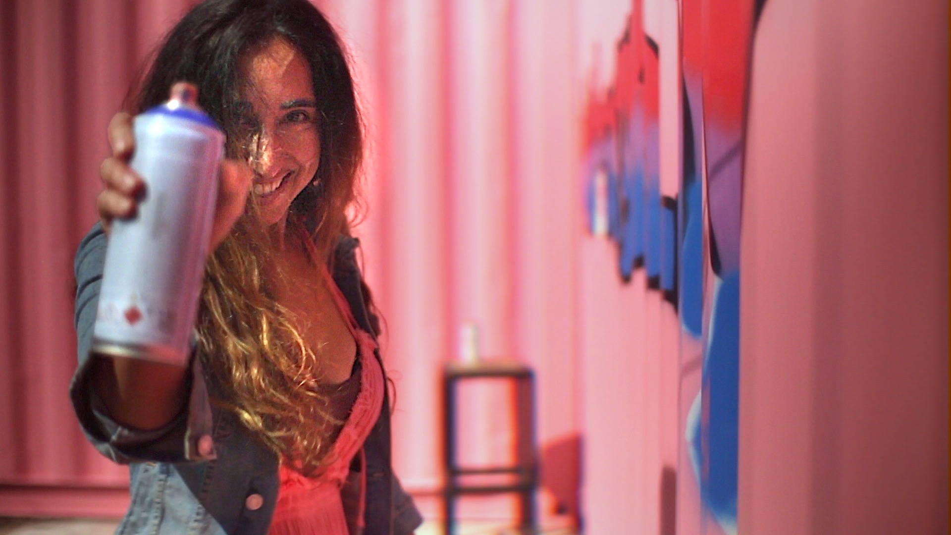 Local artist Gina Marie Foti at her studio Gina's Warehouse in the St. Pete Arts District.
