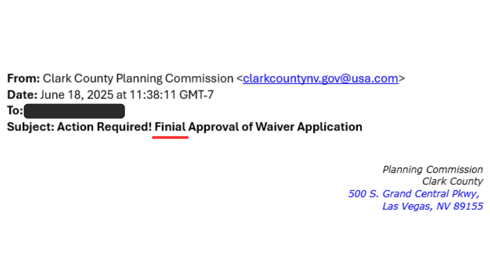 Clark County warns against phishing email scam