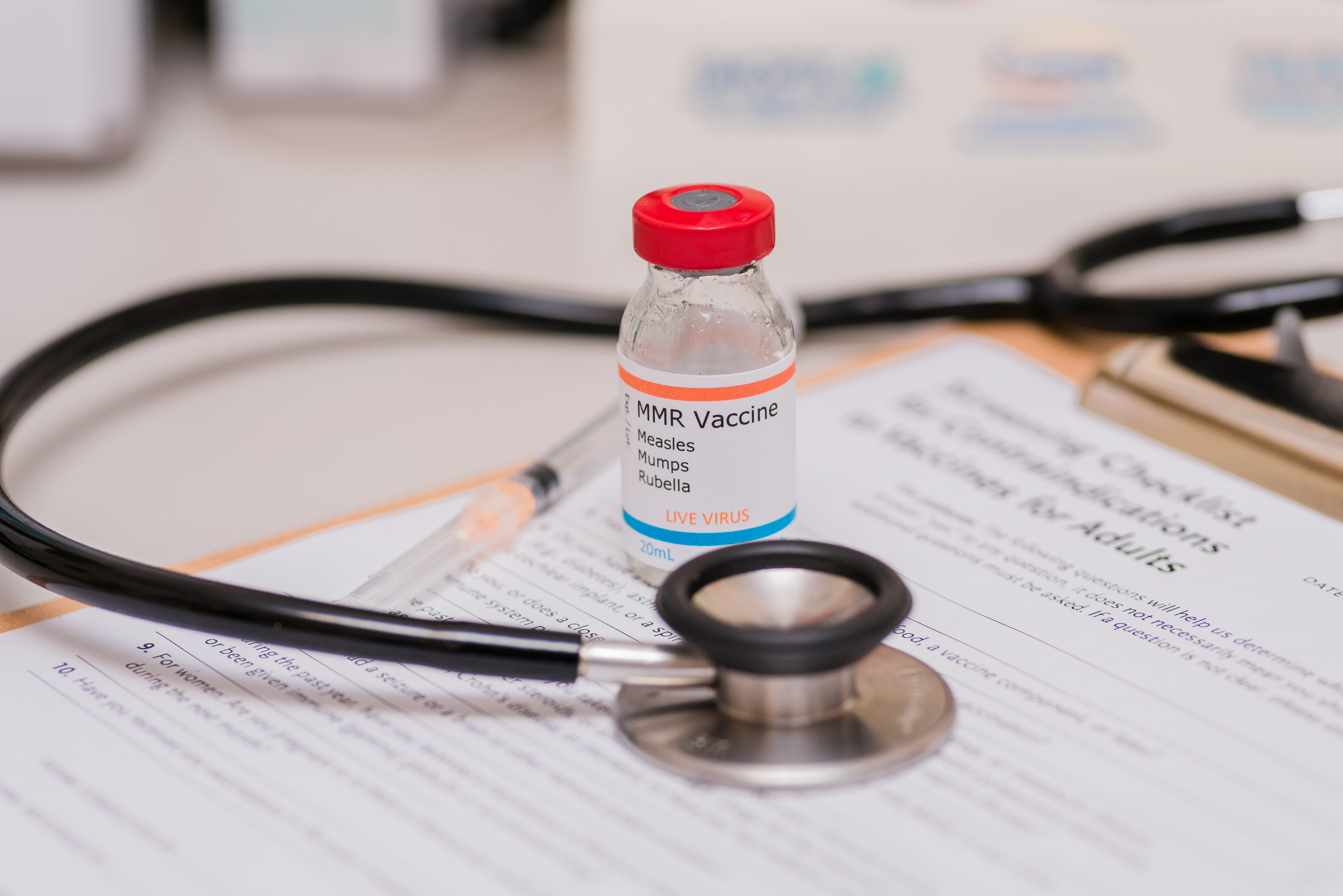 Measles,Mumps,And,Rubella,Vaccination,Concept,With,Vaccine,Vial,And