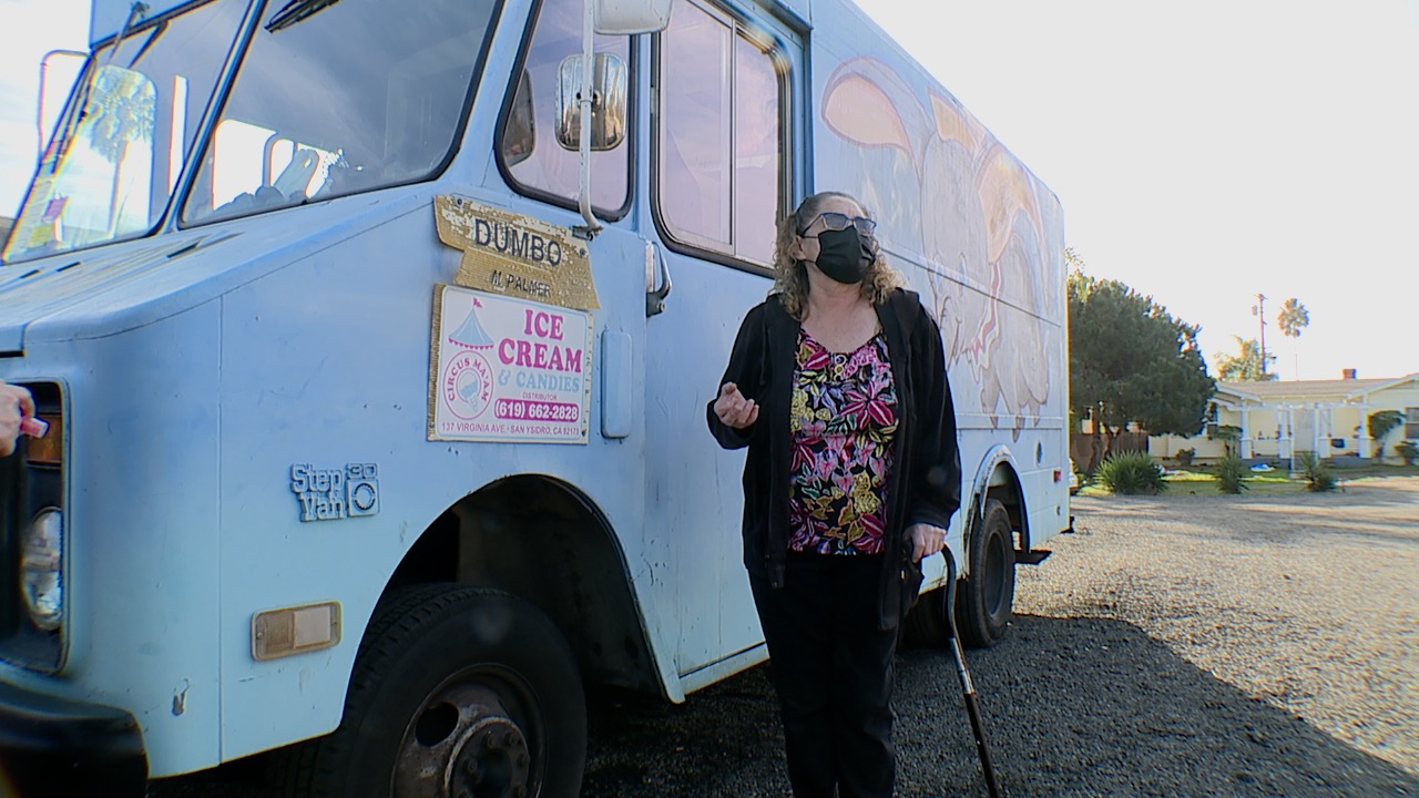 Meg Palmer says anytime it is not raining, she is serving ice cream in Imperial Beach.
