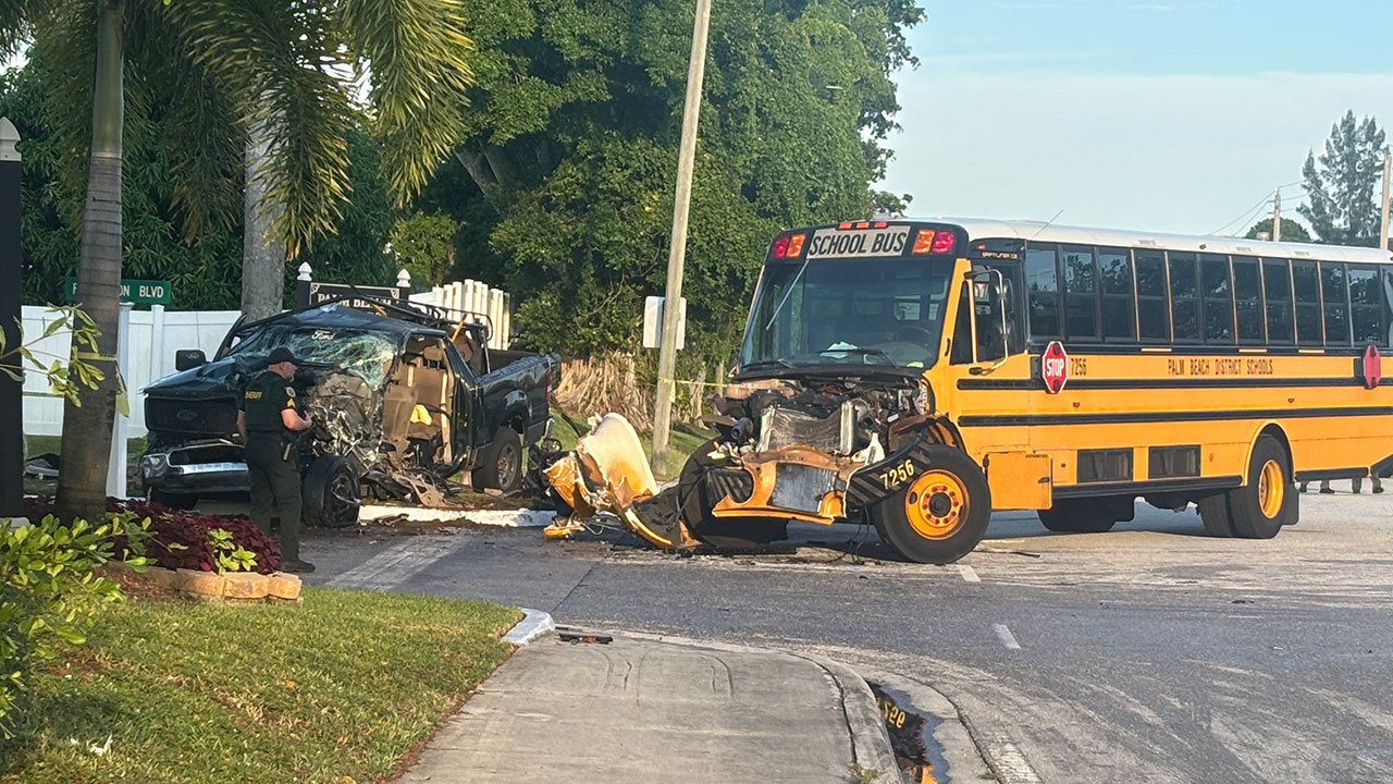 SCHOOL BUS CRASH LANTANA