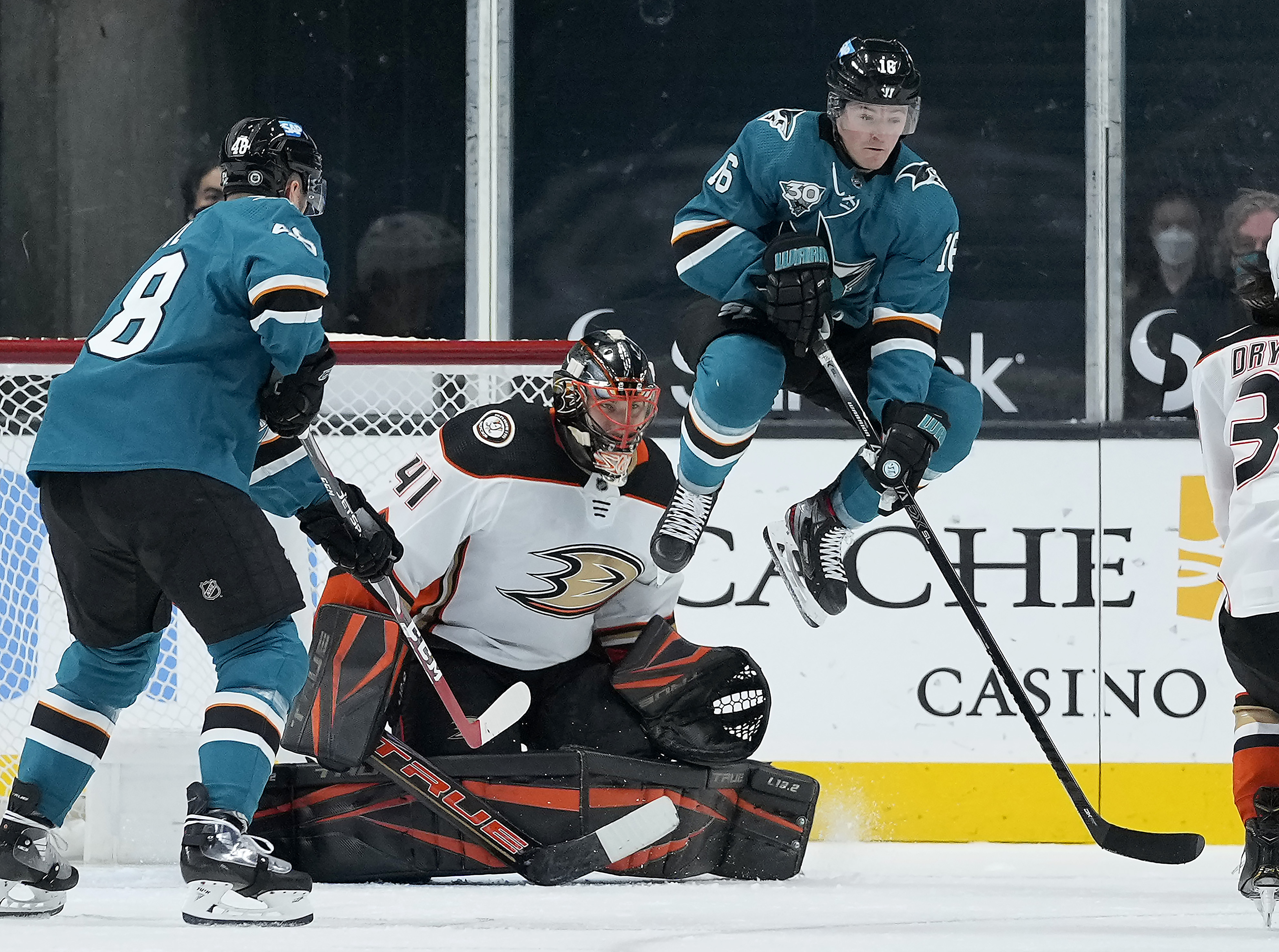APTOPIX Ducks Sharks Hockey