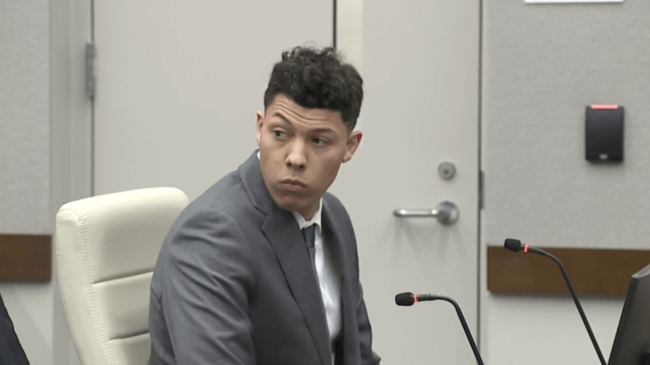 Jackson Mahomes appears in Johnson County Court on Jan. 3, 2023.