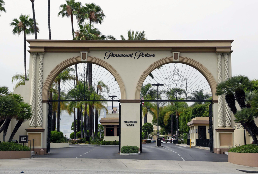 The main gate to Paramount Studios is seen on Melrose Avenue, July 8, 2015, in Los Angeles.  