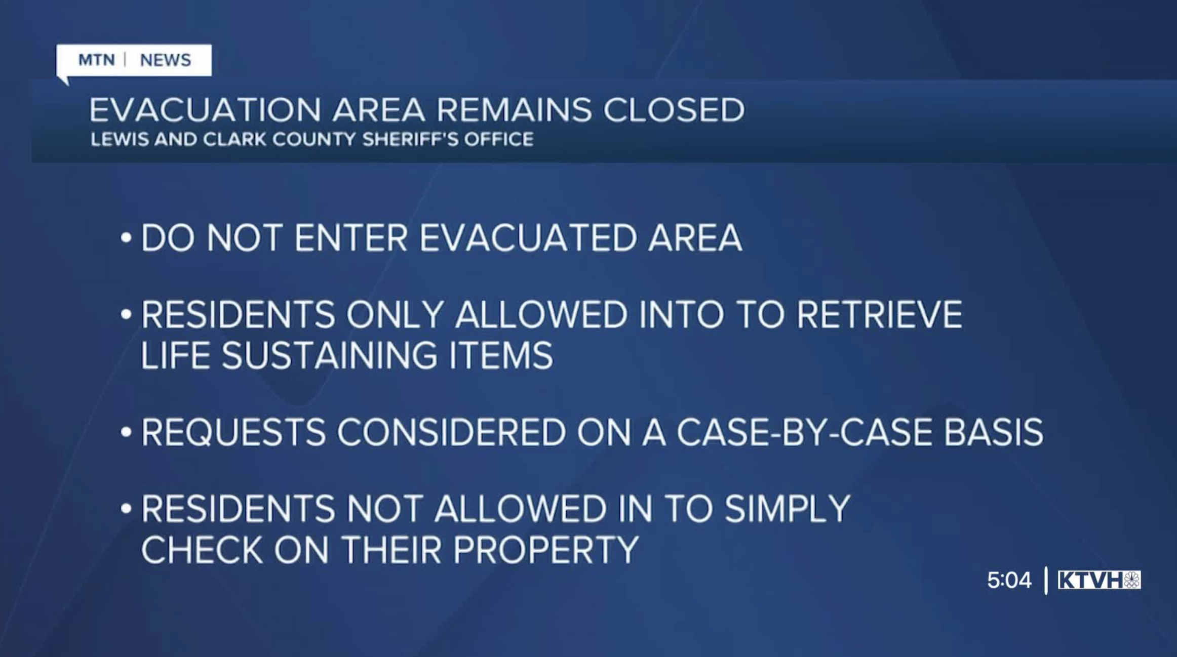 Horse Gulch Evacuations 